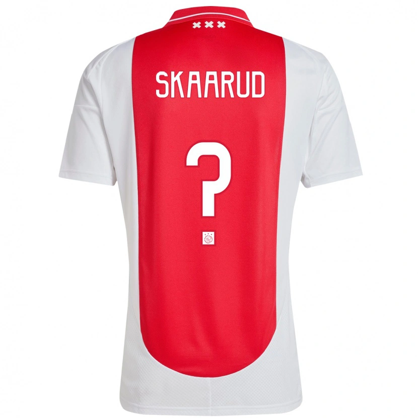 DanxenキッズDaniel Skaarud#0赤 白ホームシャツ2024/25ジャージーユニフォーム
