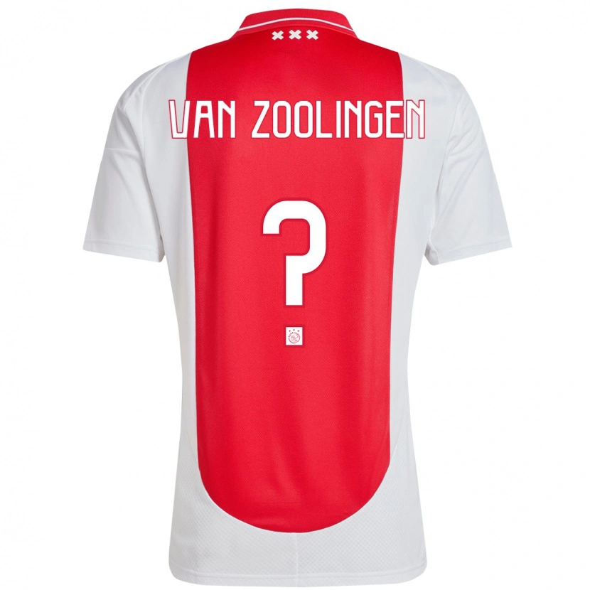 DanxenキッズGlenn Van Zoolingen#0赤 白ホームシャツ2024/25ジャージーユニフォーム