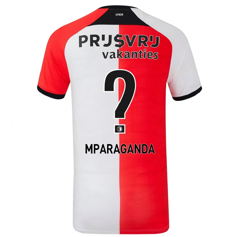 DanxenキッズMatthew Mparaganda#0赤 白ホームシャツ2024/25ジャージーユニフォーム