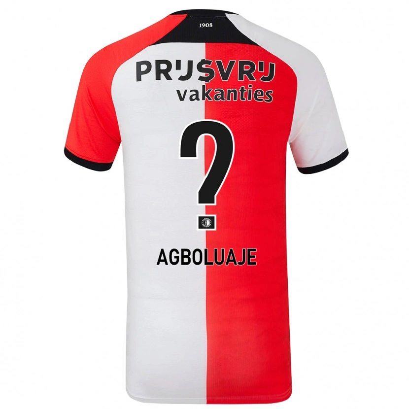 DanxenキッズHakeem Agboluaje#0赤 白ホームシャツ2024/25ジャージーユニフォーム