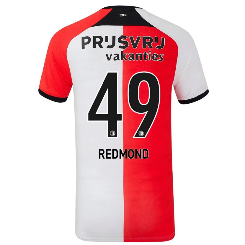 DanxenキッズZepiqueno Redmond#49赤 白ホームシャツ2024/25ジャージーユニフォーム