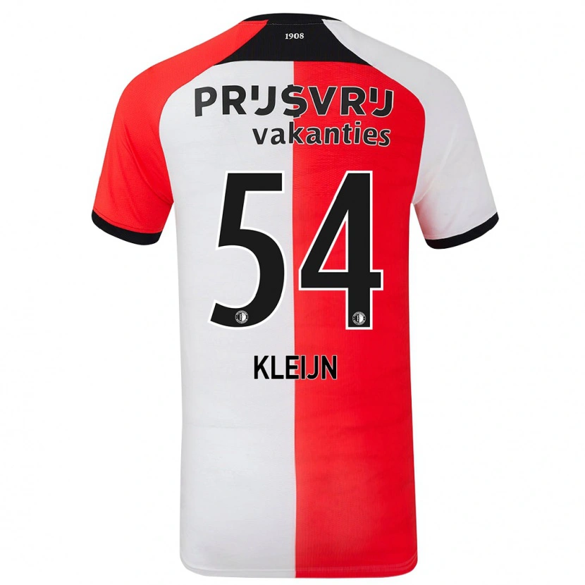 DanxenキッズMike Kleijn#54赤 白ホームシャツ2024/25ジャージーユニフォーム
