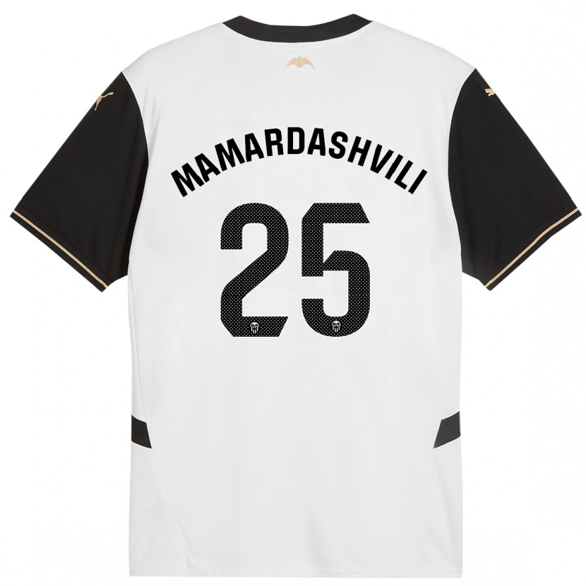 Danxenキッズギオルギ・ママルダシュヴィリ#25白 黒ホームシャツ2024/25ジャージーユニフォーム