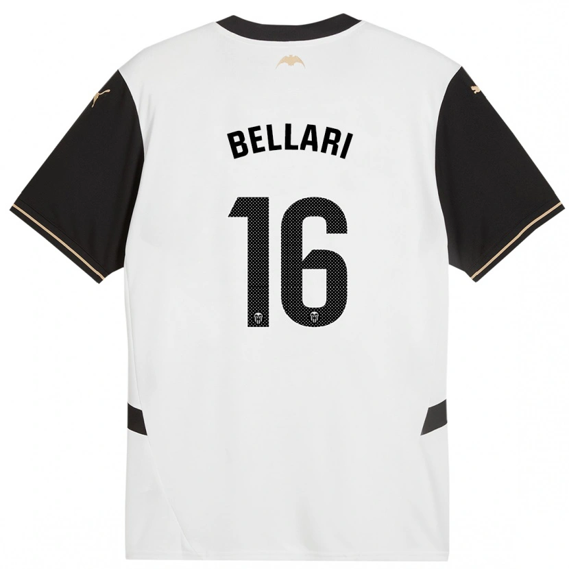 DanxenキッズHamza Bellari#16白 黒ホームシャツ2024/25ジャージーユニフォーム