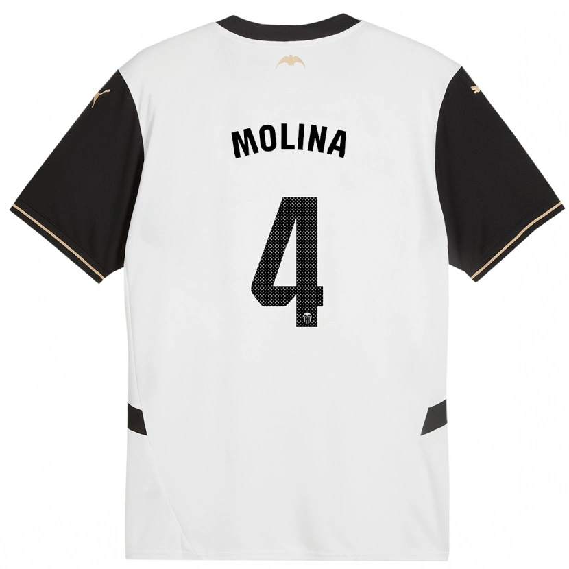 DanxenキッズMaría Molina#4白 黒ホームシャツ2024/25ジャージーユニフォーム