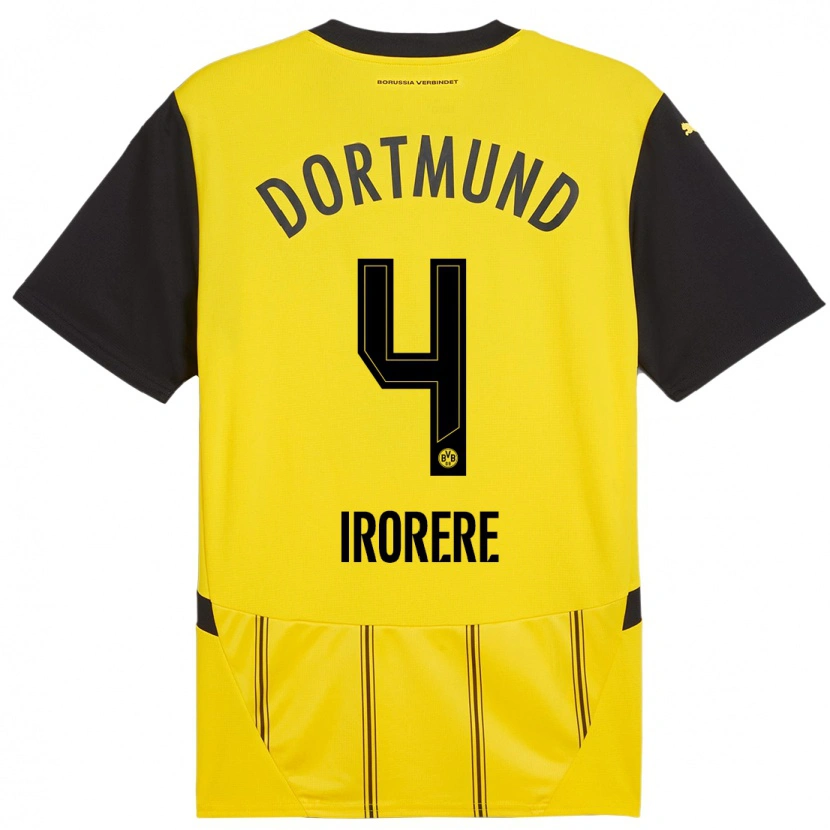 DanxenキッズFelix Irorere#4黄 黒ホームシャツ2024/25ジャージーユニフォーム