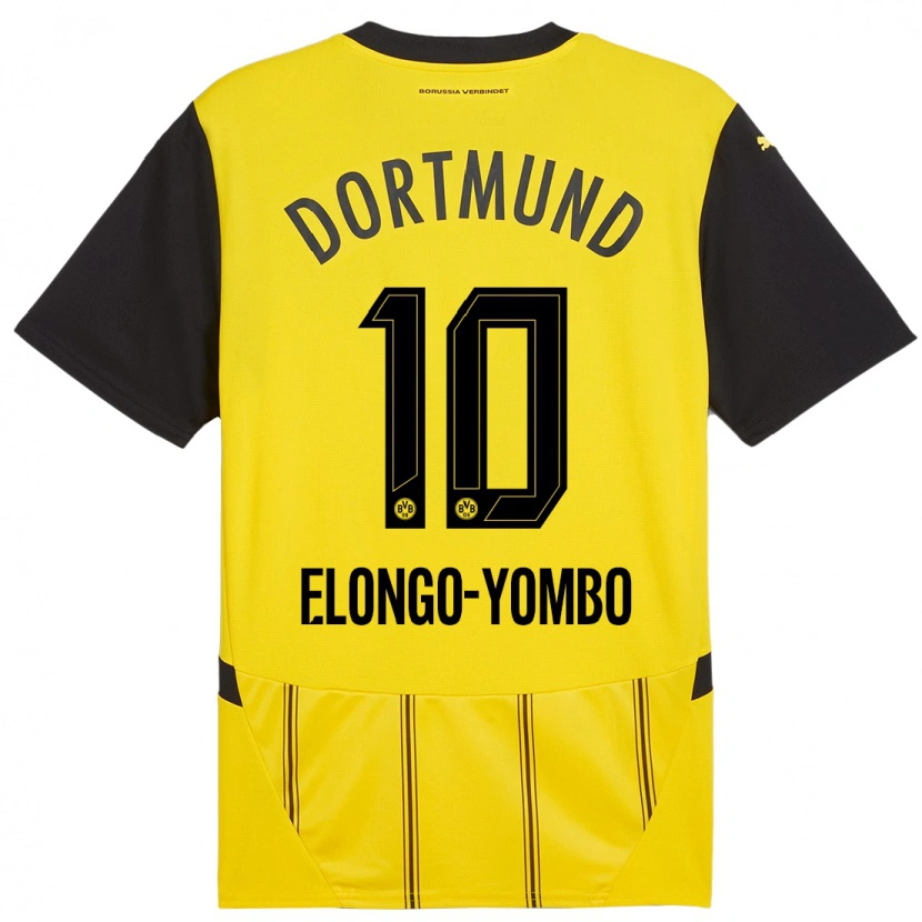 Danxenキッズロドニー・エロンゴ・ヨンボ#10黄 黒ホームシャツ2024/25ジャージーユニフォーム