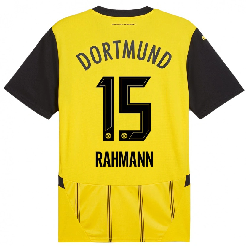 Danxenキッズルーク・ラーマン#15黄 黒ホームシャツ2024/25ジャージーユニフォーム