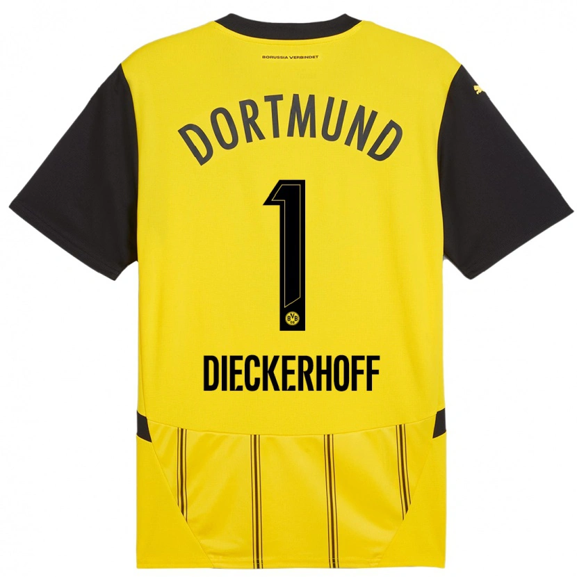 Danxenキッズマックス・ディーカーホフ#1黄 黒ホームシャツ2024/25ジャージーユニフォーム