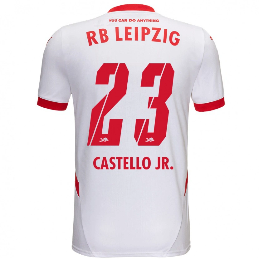 Danxenキッズカステッロ・ルークバ#23白 赤ホームシャツ2024/25ジャージーユニフォーム
