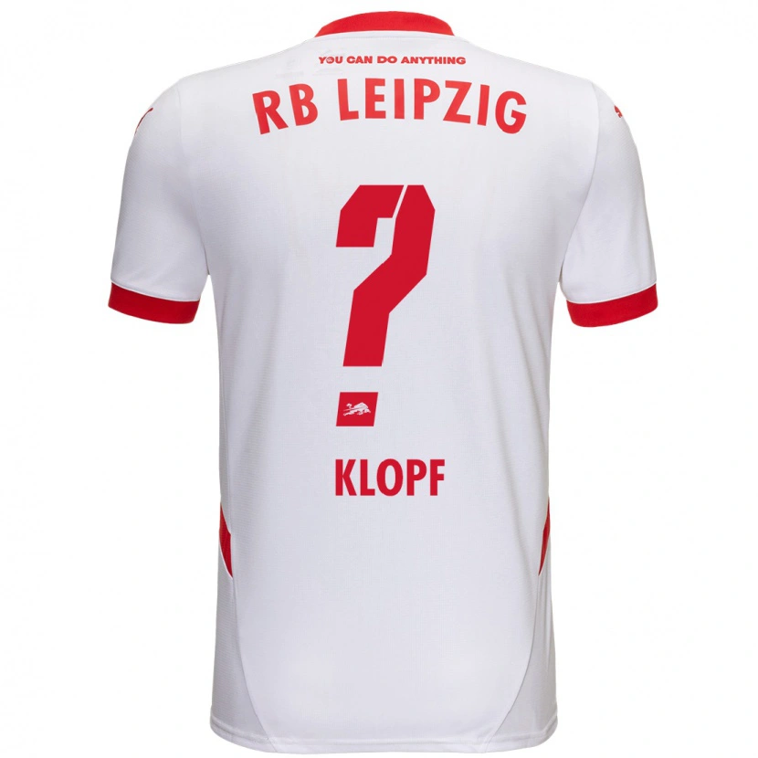 DanxenキッズOskar Klopf#0白 赤ホームシャツ2024/25ジャージーユニフォーム