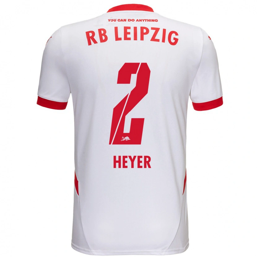 Danxenキッズフリードリヒ・ヘイヤー#2白 赤ホームシャツ2024/25ジャージーユニフォーム
