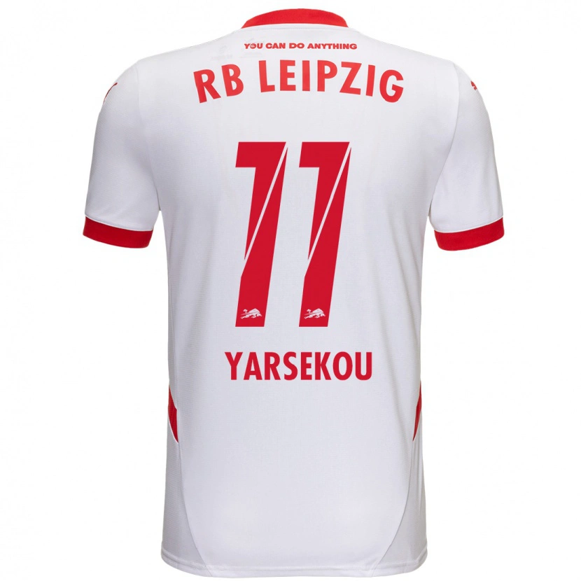DanxenキッズDilane Yarsekou#11白 赤ホームシャツ2024/25ジャージーユニフォーム