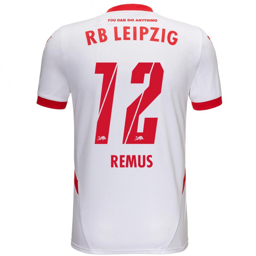 DanxenキッズNiklas Remus#12白 赤ホームシャツ2024/25ジャージーユニフォーム