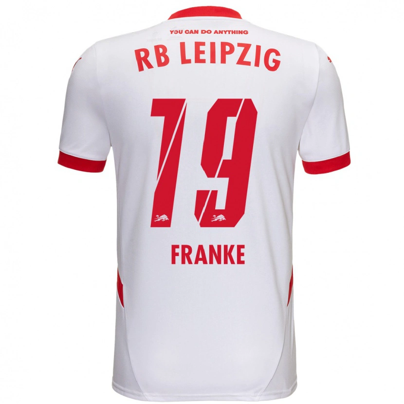 DanxenキッズLenny Franke#19白 赤ホームシャツ2024/25ジャージーユニフォーム