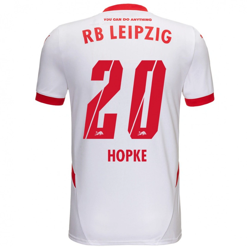 DanxenキッズHannes Hopke#20白 赤ホームシャツ2024/25ジャージーユニフォーム