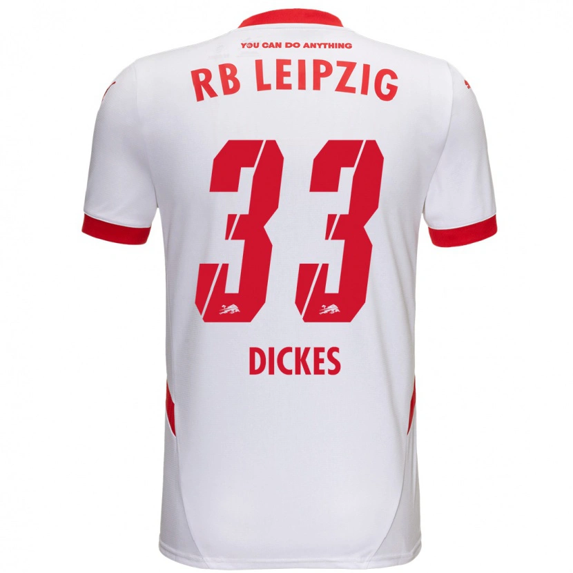 Danxenキッズフェルナンド・ディックス#33白 赤ホームシャツ2024/25ジャージーユニフォーム