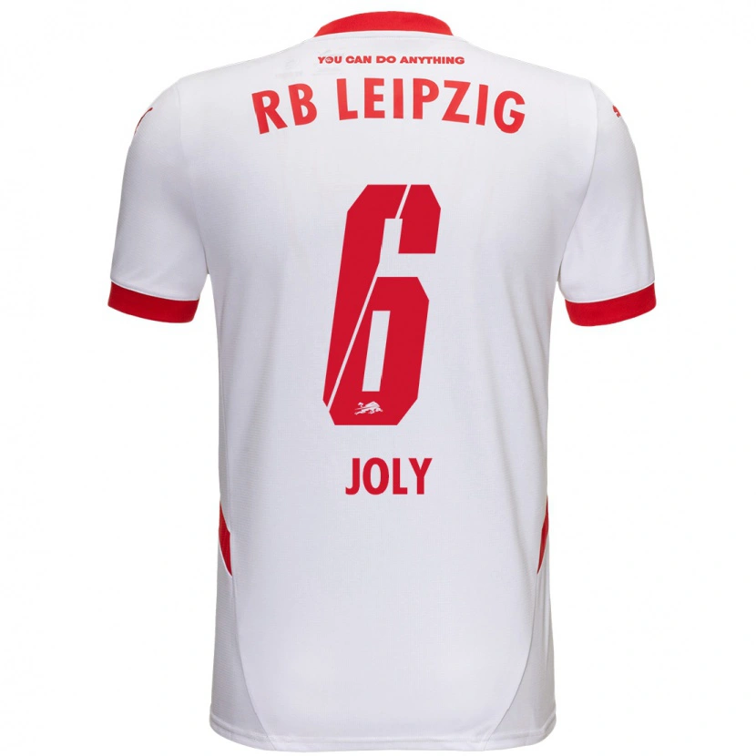 Danxenキッズルー・アン・ジョリー#6白 赤ホームシャツ2024/25ジャージーユニフォーム