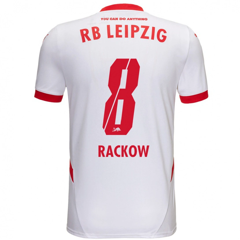 DanxenキッズGianna Rackow#8白 赤ホームシャツ2024/25ジャージーユニフォーム