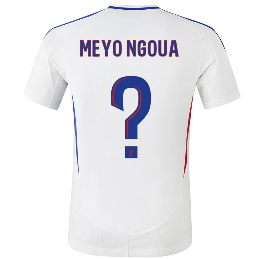 DanxenキッズBryan Meyo Ngoua#0ホワイト ブルーホームシャツ2024/25ジャージーユニフォーム