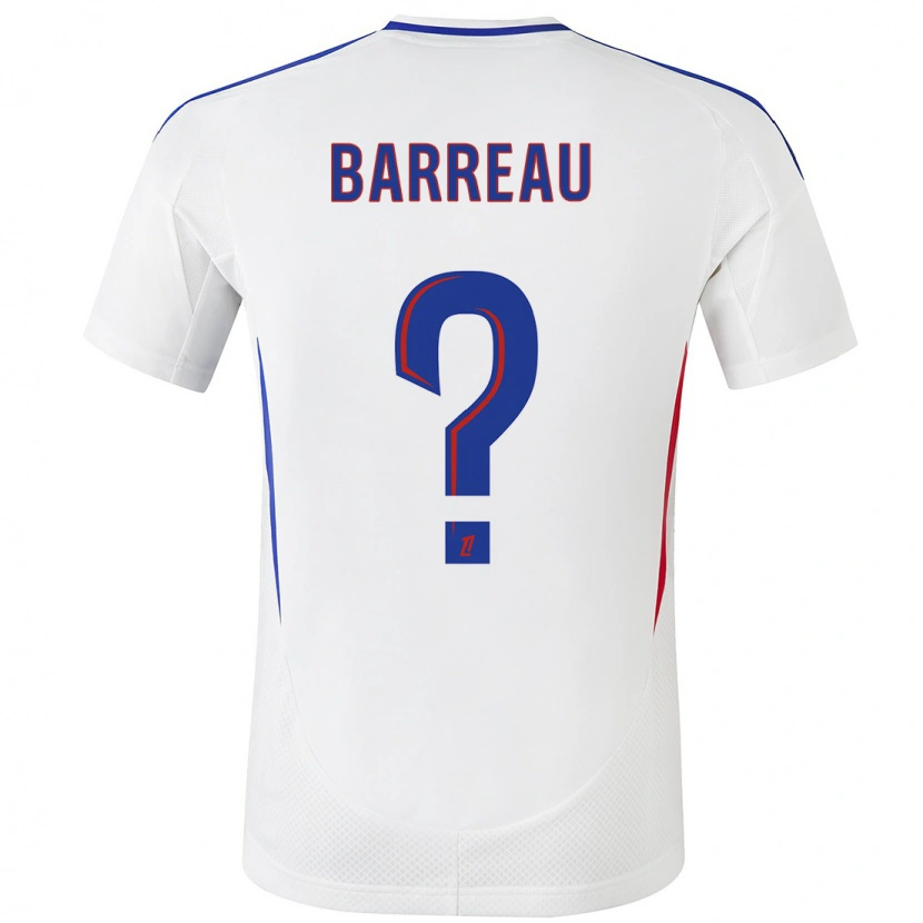 DanxenキッズAxel Barreau#0ホワイト ブルーホームシャツ2024/25ジャージーユニフォーム