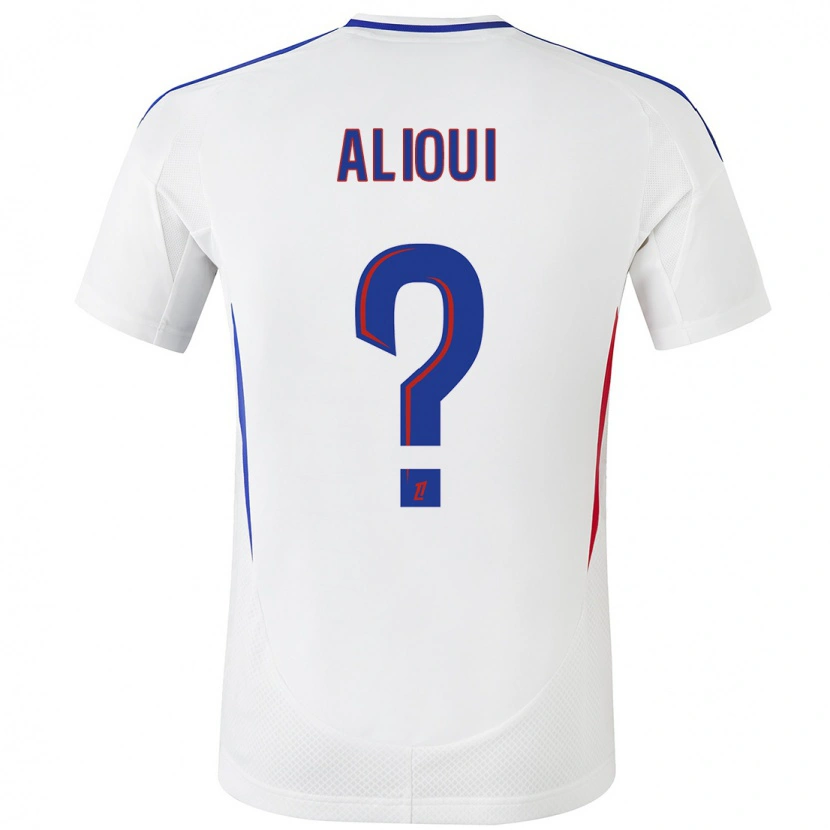 DanxenキッズAdam Alioui#0ホワイト ブルーホームシャツ2024/25ジャージーユニフォーム