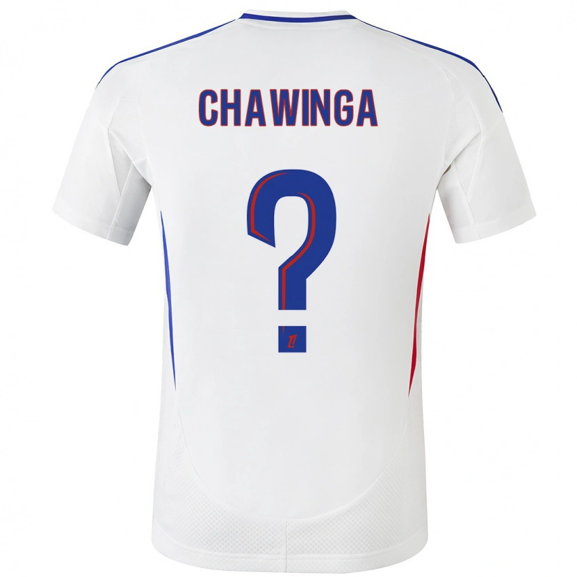 DanxenキッズTabitha Chawinga#0ホワイト ブルーホームシャツ2024/25ジャージーユニフォーム