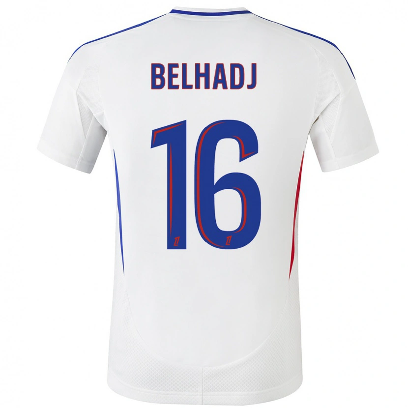 DanxenキッズFéerine Belhadj#16ホワイト ブルーホームシャツ2024/25ジャージーユニフォーム