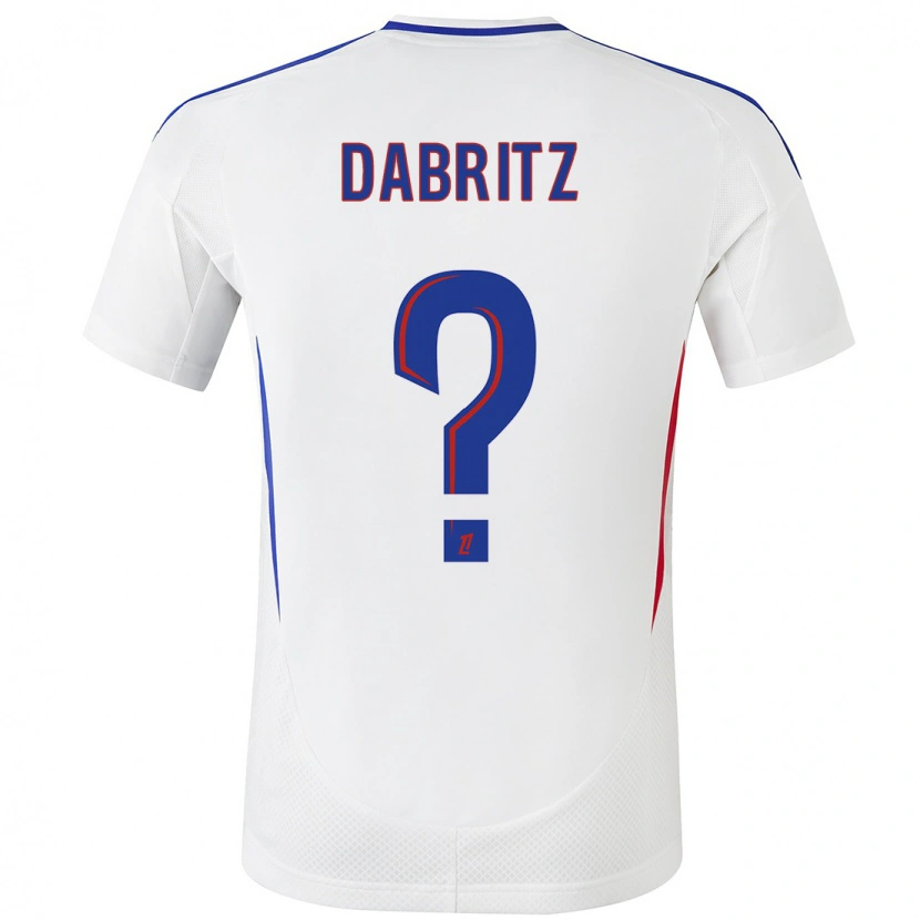 Danxenキッズサラ・ダブリッツ#0ホワイト ブルーホームシャツ2024/25ジャージーユニフォーム