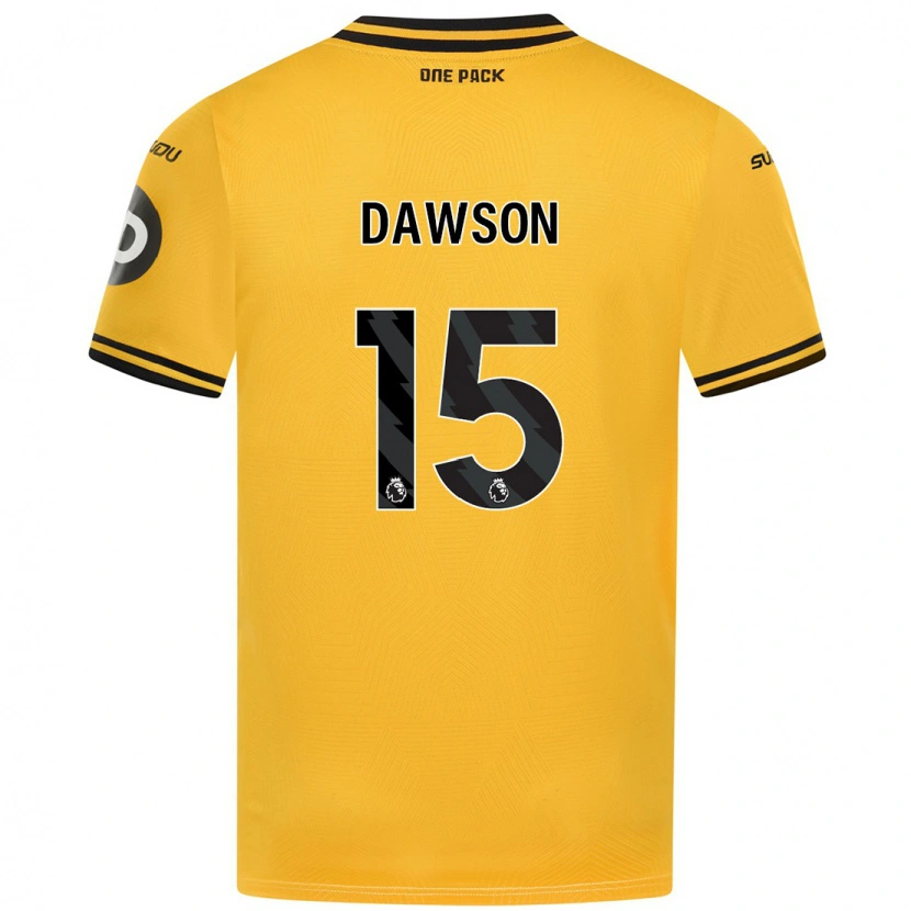 Danxenキッズクレイグ・ドーソン#15黄ホームシャツ2024/25ジャージーユニフォーム