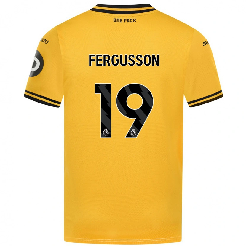 DanxenキッズLiv Fergusson#19黄ホームシャツ2024/25ジャージーユニフォーム