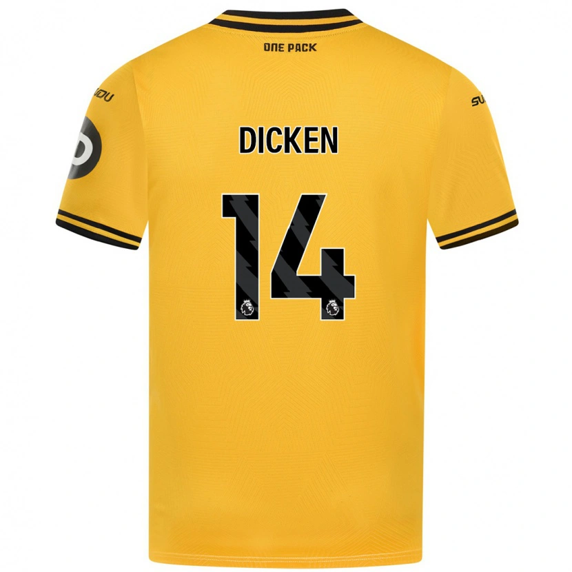 Danxenキッズエイミー・ディッケン#14黄ホームシャツ2024/25ジャージーユニフォーム