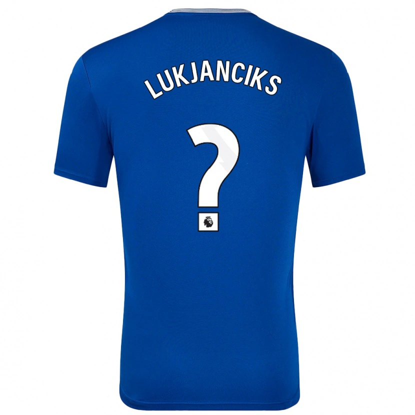DanxenキッズDouglass Lukjanciks#0青とホームシャツ2024/25ジャージーユニフォーム