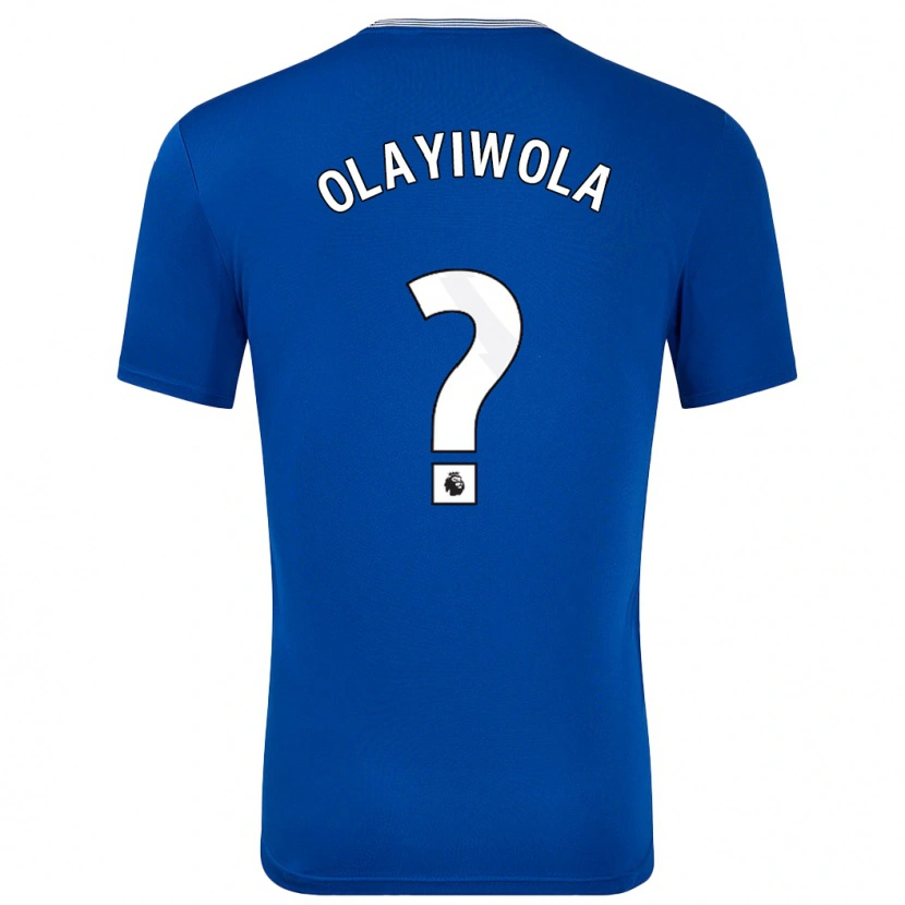DanxenキッズMalik Olayiwola#0青とホームシャツ2024/25ジャージーユニフォーム