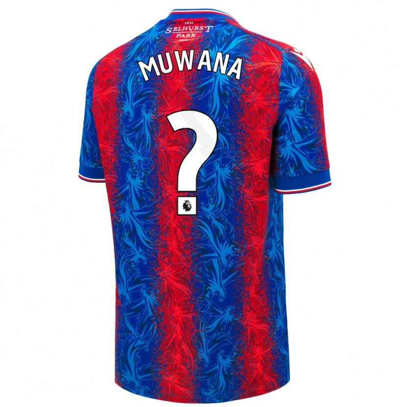 DanxenキッズJoshua Muwana#0赤青のストライプホームシャツ2024/25ジャージーユニフォーム
