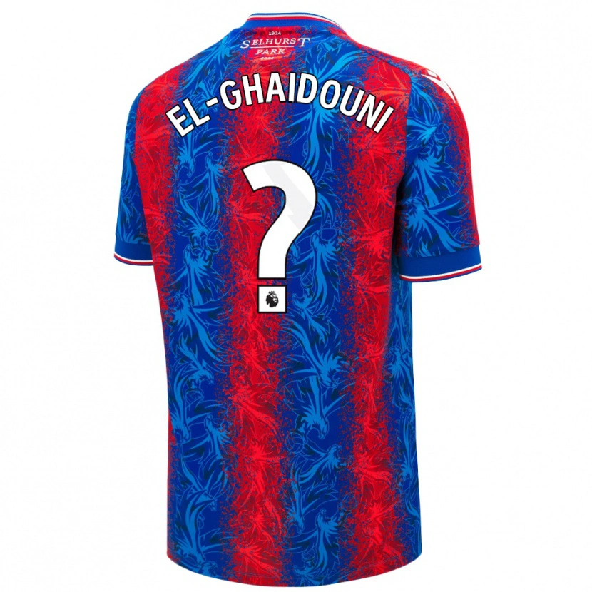 DanxenキッズNabil El-Ghaidouni Taitt#0赤青のストライプホームシャツ2024/25ジャージーユニフォーム