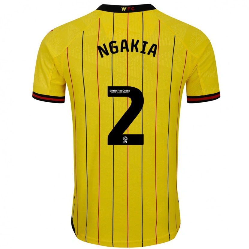 Danxenキッズジェレミー・エンガキア#2黄 黒ホームシャツ2024/25ジャージーユニフォーム