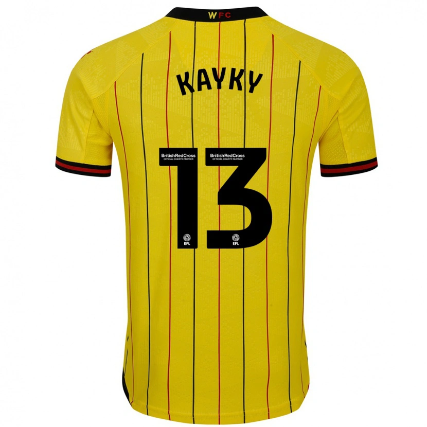 DanxenキッズKayky Almeida#13黄 黒ホームシャツ2024/25ジャージーユニフォーム