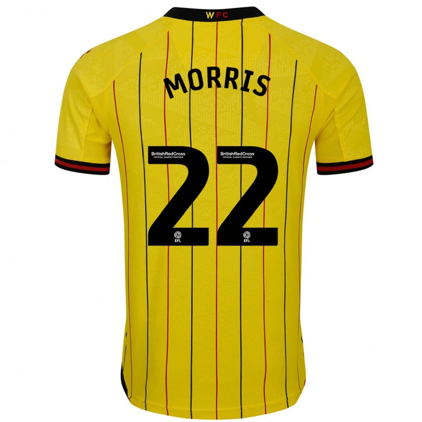 DanxenキッズJames Morris#22黄 黒ホームシャツ2024/25ジャージーユニフォーム