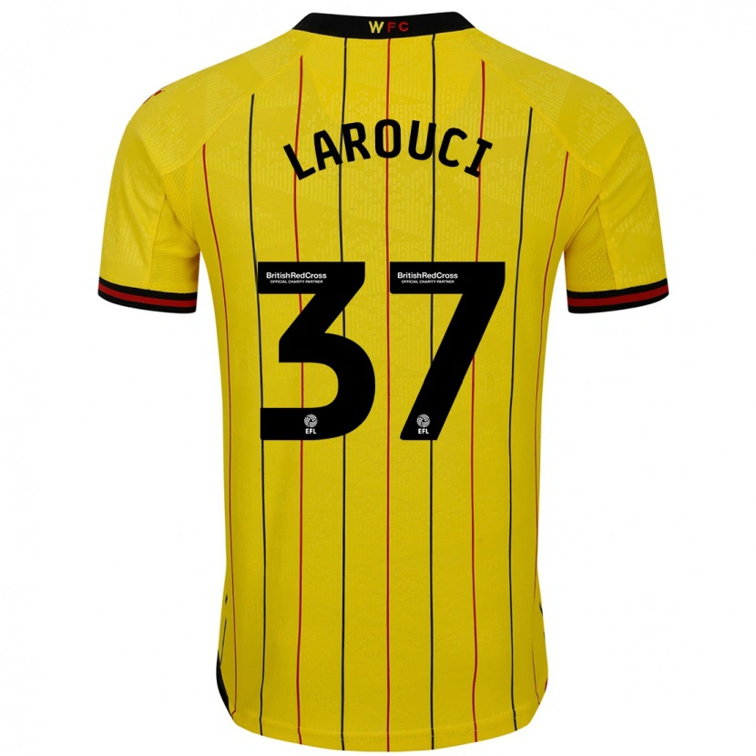 Danxenキッズヤセル・ラローチ#37黄 黒ホームシャツ2024/25ジャージーユニフォーム