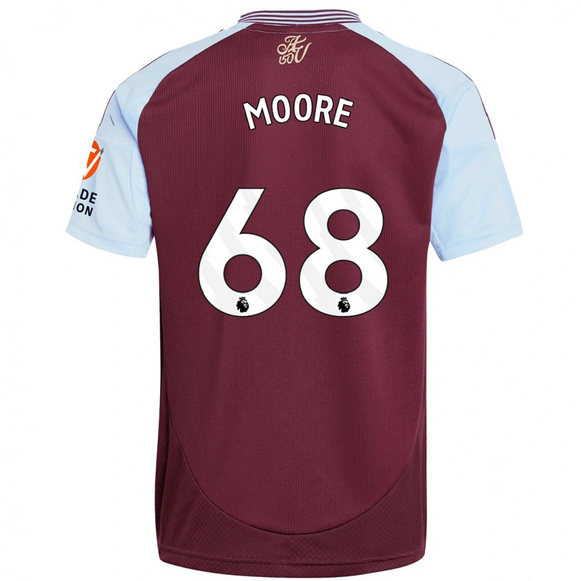 DanxenキッズKobei Moore#68バーガンディスカイブルーホームシャツ2024/25ジャージーユニフォーム