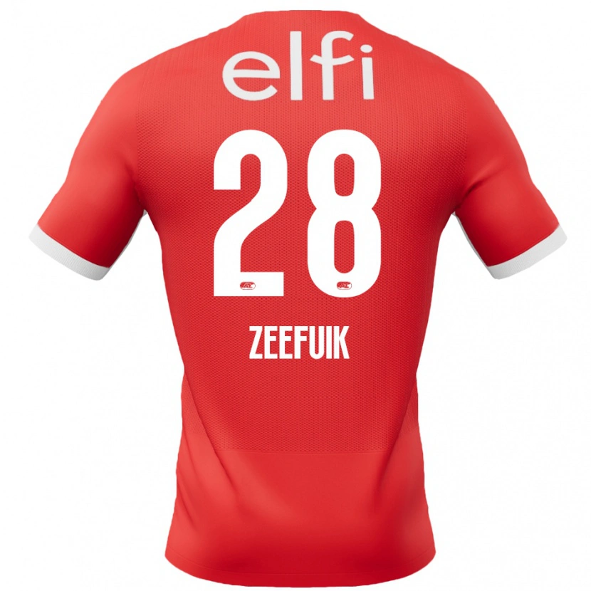 Danxenキッズレキンシオ・ゼーファイク#28赤 白ホームシャツ2024/25ジャージーユニフォーム