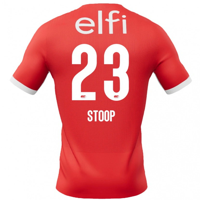 DanxenキッズMaudy Stoop#23赤 白ホームシャツ2024/25ジャージーユニフォーム