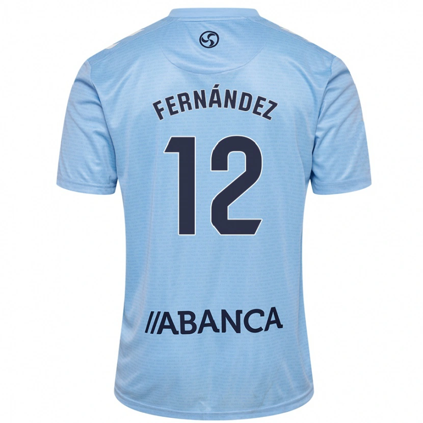 DanxenキッズManu Fernández#12スカイブルーホームシャツ2024/25ジャージーユニフォーム