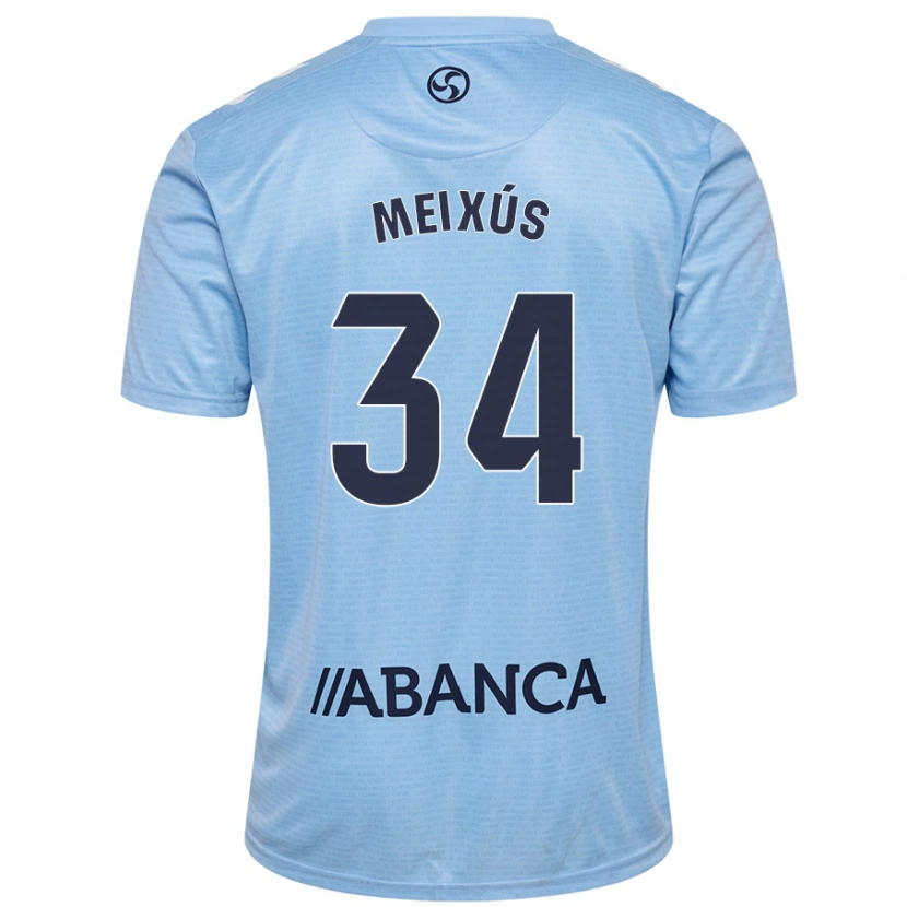 DanxenキッズPablo Meixús#34スカイブルーホームシャツ2024/25ジャージーユニフォーム