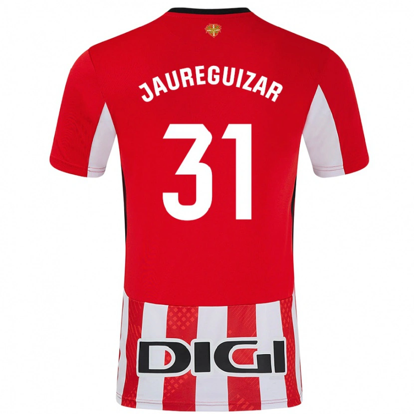 DanxenキッズMikel Jauregizar#31赤 白ホームシャツ2024/25ジャージーユニフォーム