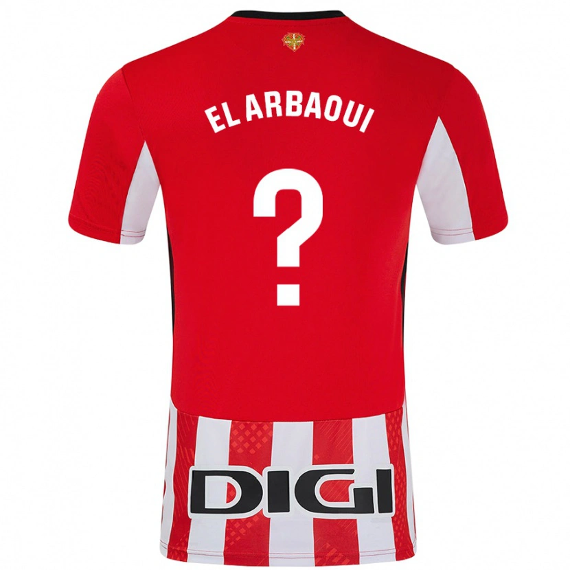 DanxenキッズIlyas El Arbaoui#0赤 白ホームシャツ2024/25ジャージーユニフォーム