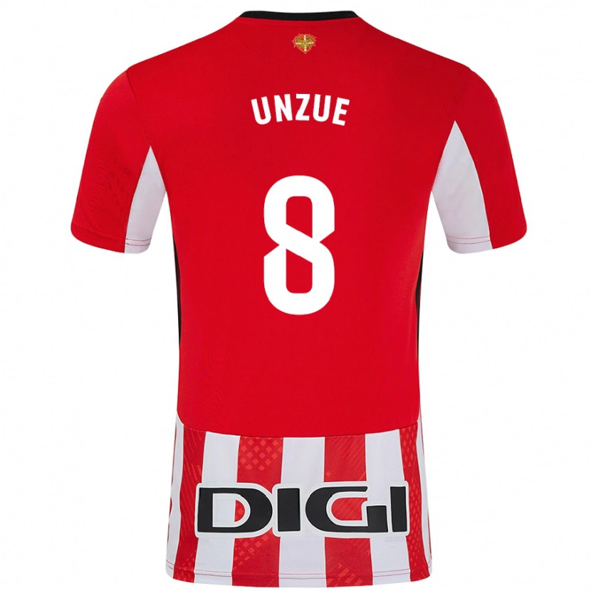 DanxenキッズMarta Unzué#8赤 白ホームシャツ2024/25ジャージーユニフォーム
