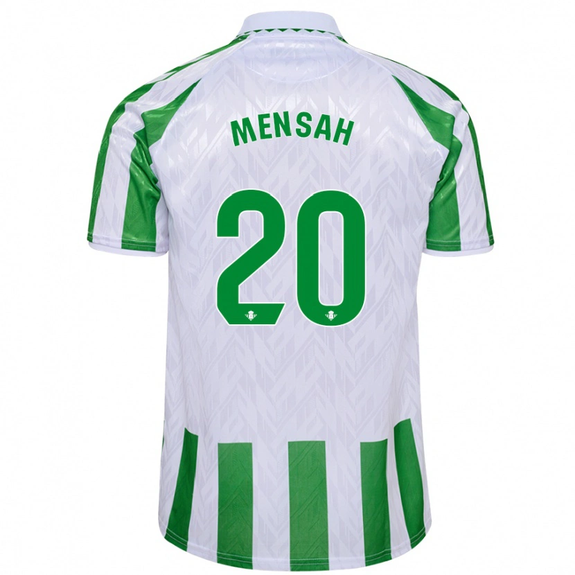 Danxenキッズマウリ・メンサー#20緑と白のストライプホームシャツ2024/25ジャージーユニフォーム