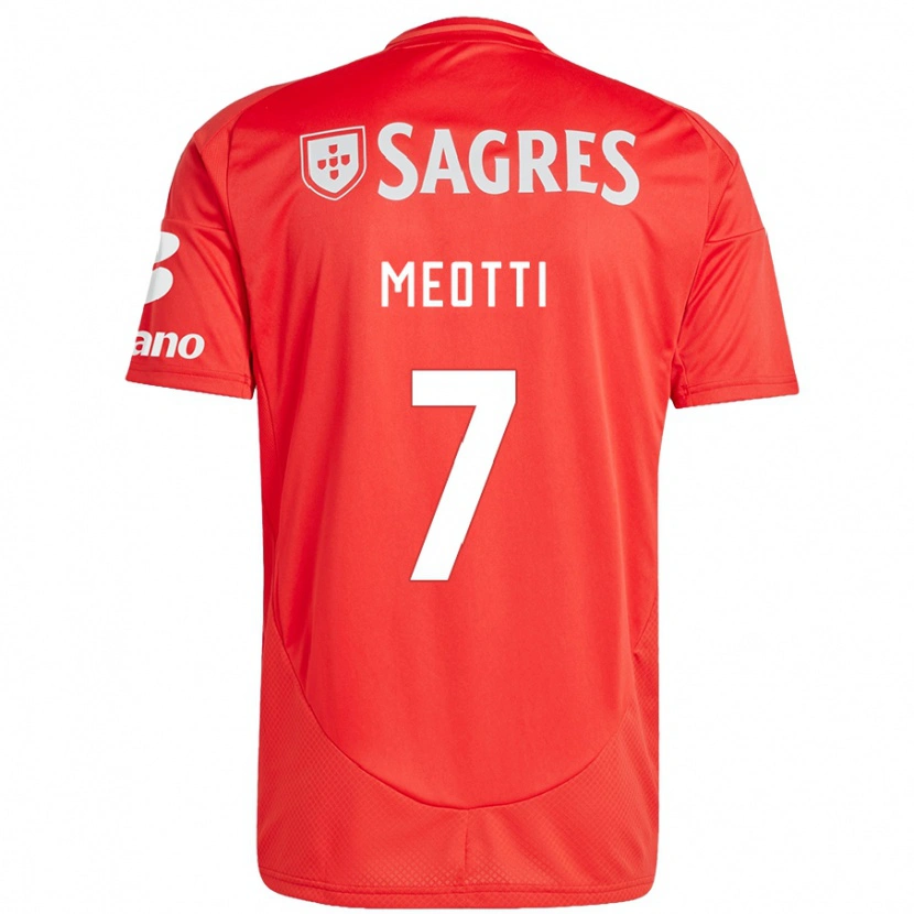 DanxenキッズCarlos Meotti#7赤 白ホームシャツ2024/25ジャージーユニフォーム